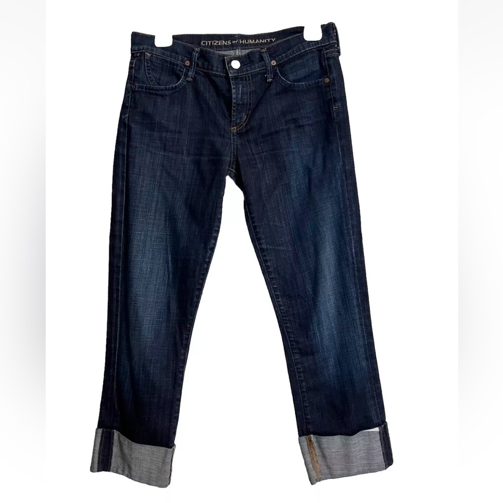 Citizens of Humanity Jeans Womens Size 27 Dani Cropped Straight Leg Blue Cuffed